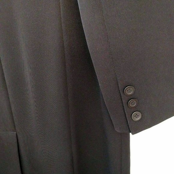 RARE Vintage Black Maxi-Trench Coat, size 9 - Picture 6 of 10